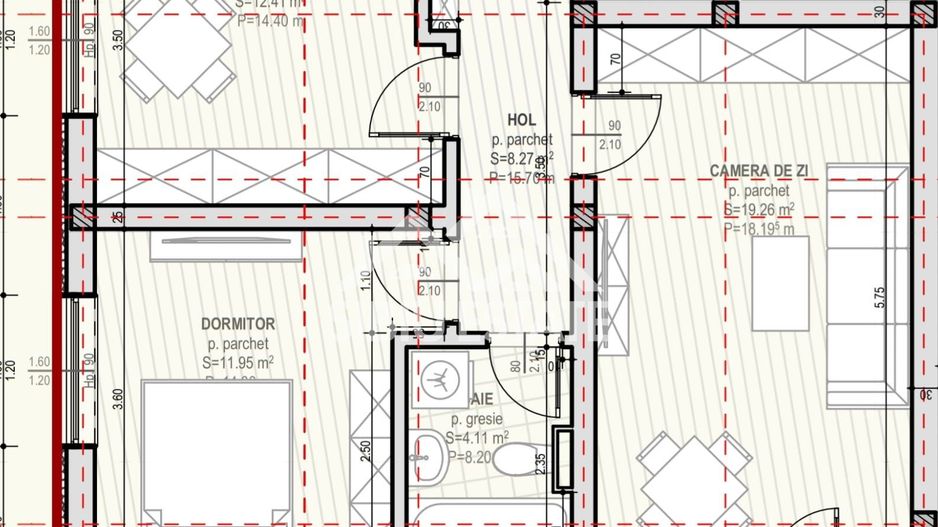 Apartament doua camere decomandat, INTABULAT, etaj 1, Selimbar - Poză 7