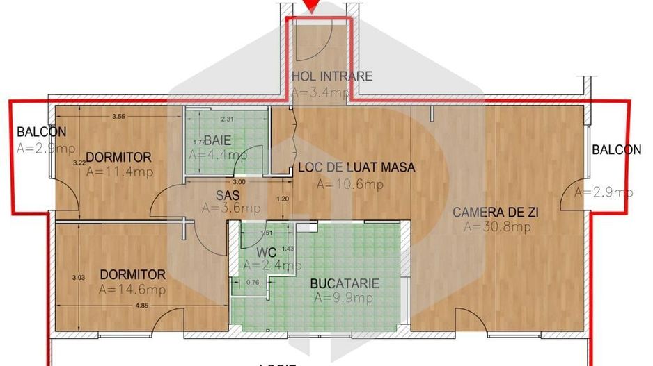 Apartament 3 Camere | Decomandat | Piata Rahovei | Bloc Y - Etaj 2,3 - Poză 3