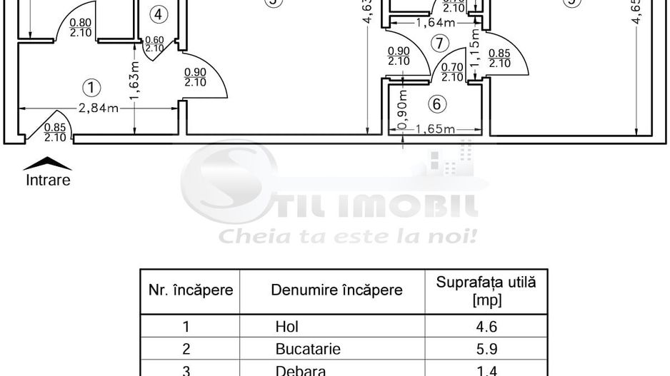 Apartament 2 camere, Zona Cantemir - FĂRĂ RISC 74.000 euro - Poză 2