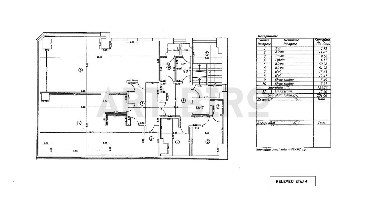 Zero comision, 202mp birou Foisor, paza, parcare, 10 min. mers metrou - Schiță 13