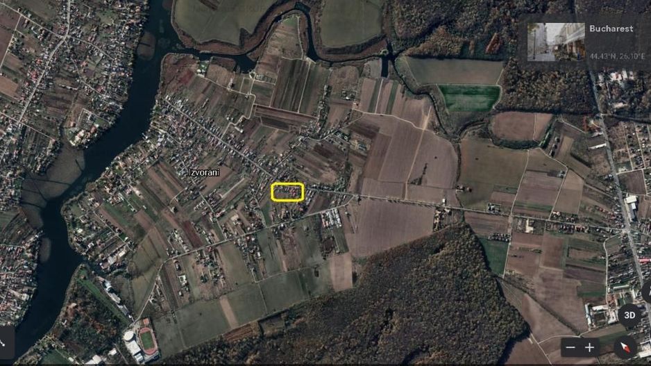 IZVORANI - Mihai Eminescu, 495 mp. teren cu deschidere de 14 m. - Poză 1