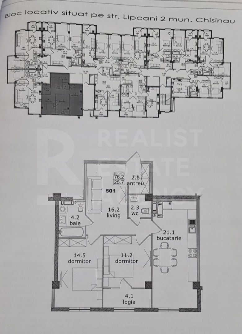 Vânzare, apartament, 2 camere, str. Alba Iulia, Buiucani - Poză 2