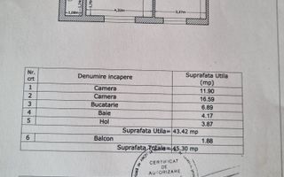 Apartament cu 2 camere, imobil 2015, Popesti-Leordeni-Comision 0% - Schiță 8