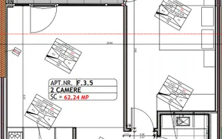 Apartament cu 2 camere - Schiță 13
