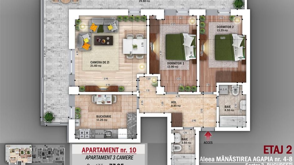 AP. 3CAM SPATIOS -FINISAJE PREMIUM / N. GRIGORESCU. COMISION 0%! - Poză 2