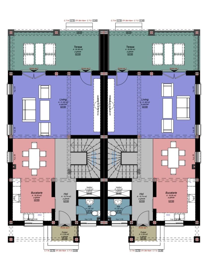 Duplex cu 4 camere si teren generos - Padurea Verde - Poză 3