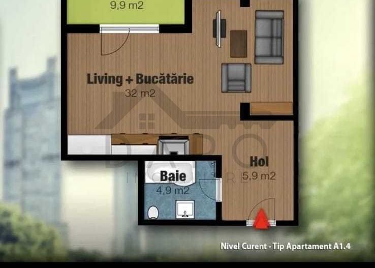 Închiriez in TUDOR apartament cu o cameră - Poză 5