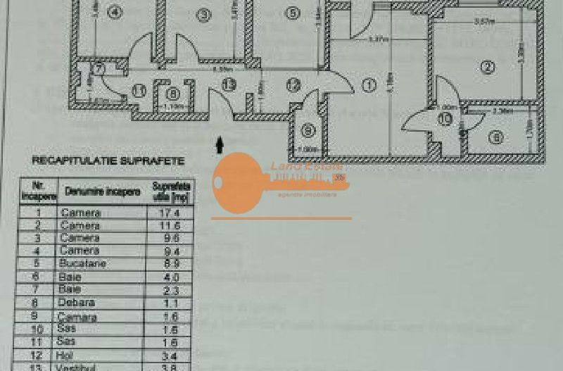 4 camere la 300m de Metrou Crangasi - Schiță 16