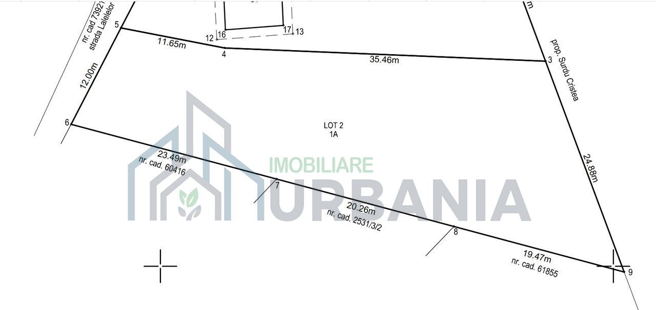 Teren intravilan de 870 mp în satul Păun, comuna Bârnova, strada Lalelelor nr. 20 – toate utilitățile la poartă - Poză 2