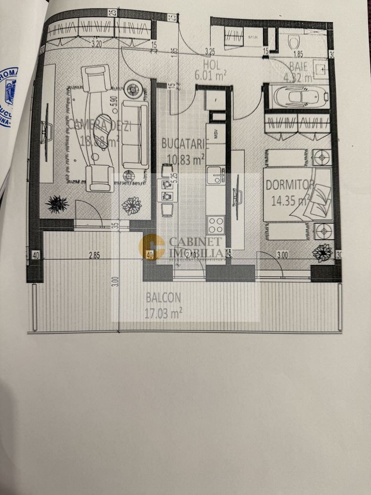 2 Camere - 72MP | Etaj 3/10 | Bloc Nou 2025 | Uverturii | Decomandat - Schiță 21