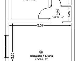 Apartament 2 camere Giroc bloc nou la parter - Schiță 14