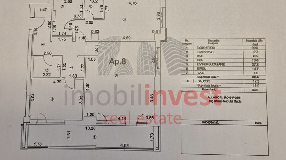 Apartament cu 3 camere de vanzare in 5 Residence Forest Apartments - Schiță 36