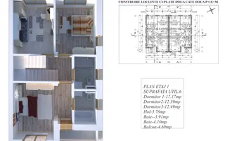 Duplex spatios 5 camere, 133 mp utili si parcare, Strada Astrelor - Poză 11