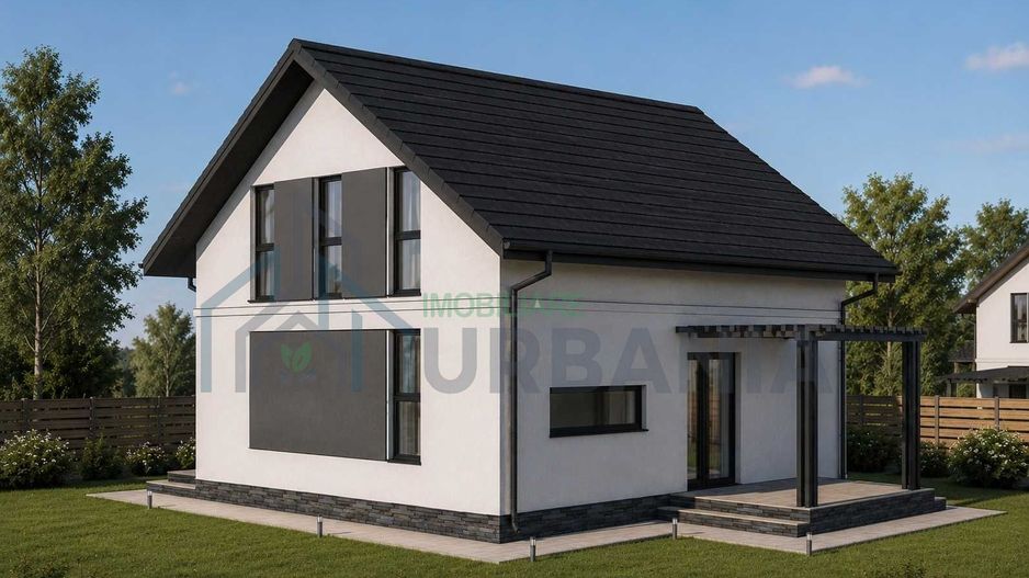 Casă de vânzare în Vișan, 4 camere, în construcție, 120 m² utili, teren 354 m² - Poză 2
