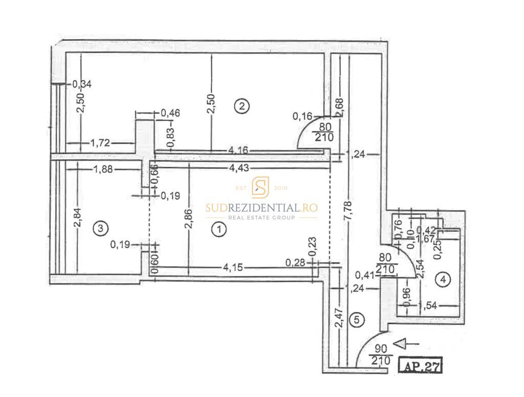 Apartament cu 2 camere, 2 locuri de parcare subterane, Metalurgiei - Schiță 9