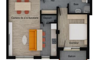 Apartament 2 camere, depozitare, etaj intermediar, balcon, garaj, boxa - Poză 4