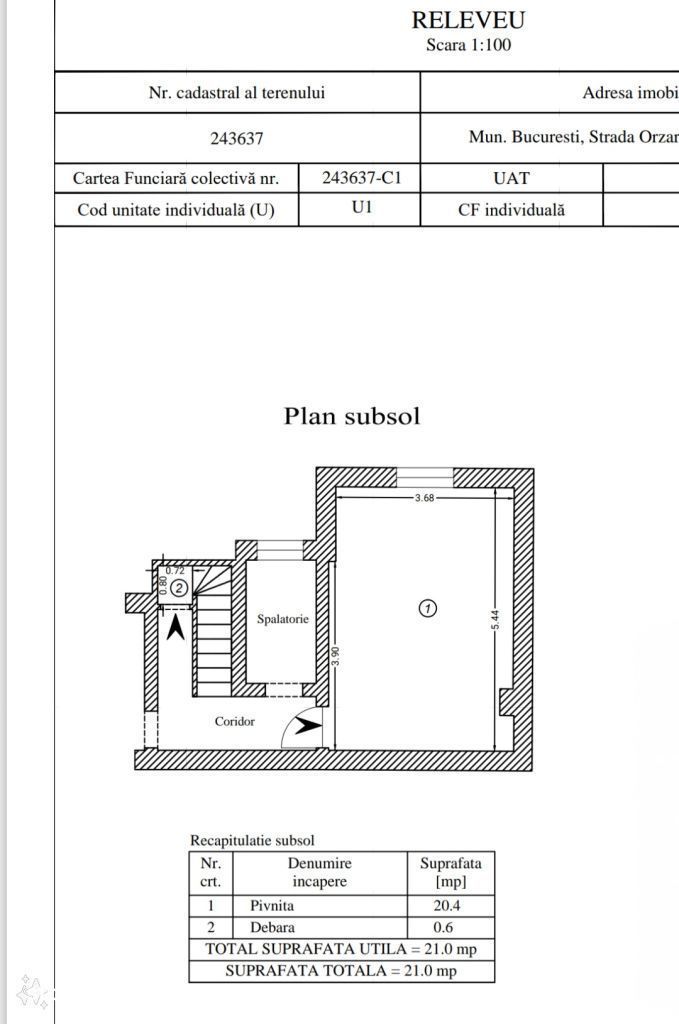 Vila P+1 Piața Muncii , strada Orzari, apartament cu 3 camere la Parer - Poză 14