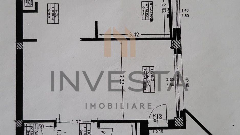 Apartament cu 3 camere si 2 parcari de inchiriat in Andrei Muresanu - Schiță 10