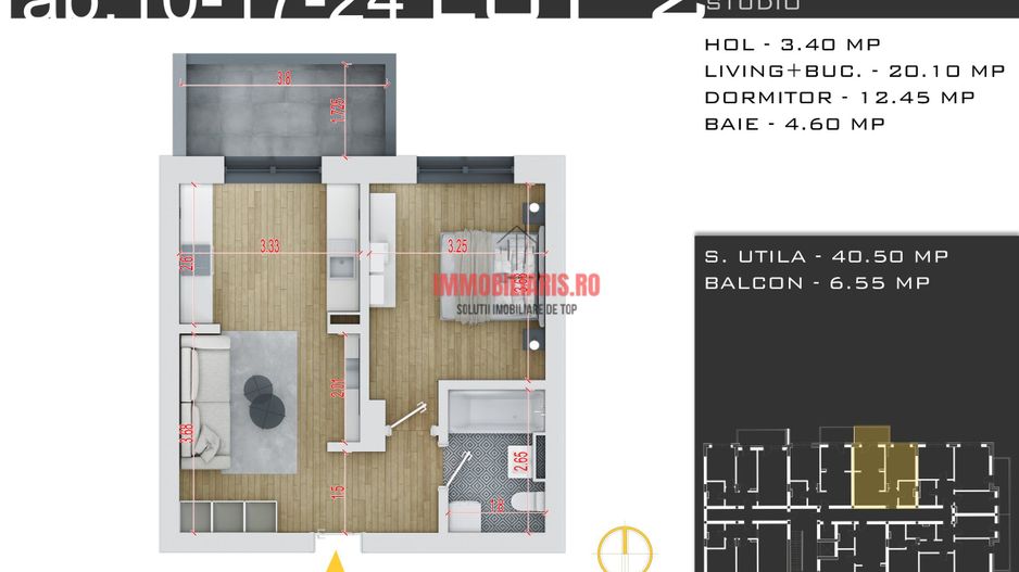 Blvd. Theodor Pallady - Parcare Bonus - Birou de Vanzari - Schiță 2