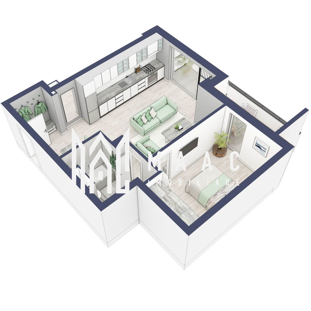 Apartament 2 camere | Etaj 1 | Balcon 10.3 mp | Turnisor - Poză 4