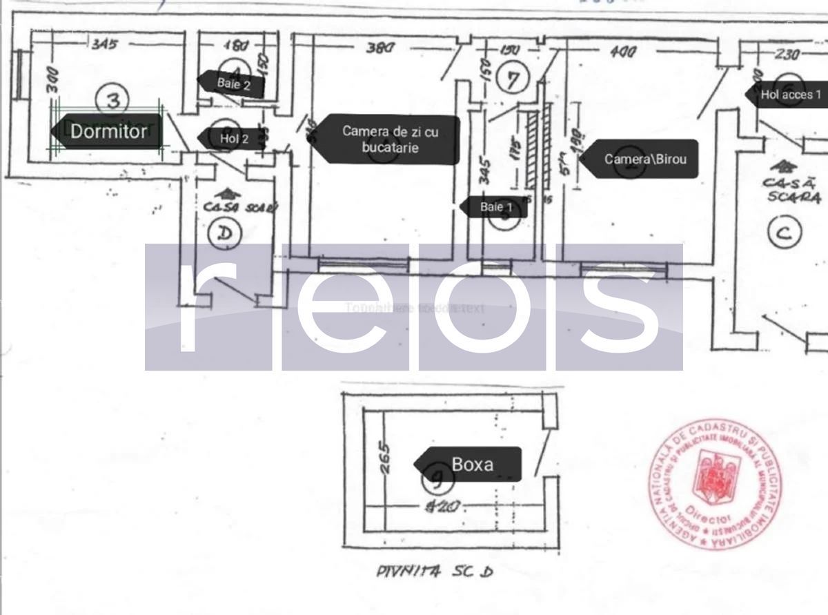 DE VANZARE 2 CAMERE IN VILA P+2 + BOXA + 2 BAI - CENTRALA - VICTORIEI - Poză 9