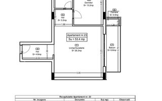 Dezvoltator | Apartament 2 Camere | 47 mp | Parcare Zona Eroilor - Poză 14
