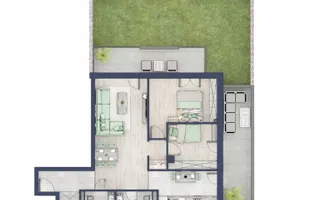 Apartament 3 camere la parter cu grădină și terasă generoasă, Sibiu - Schiță 12