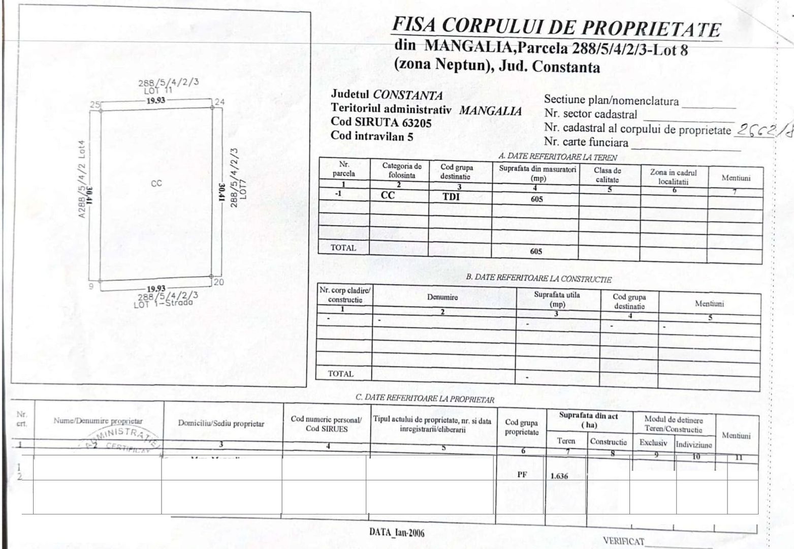 Teren intravilan 605 mp | Neptun – Comorova | Deschidere la șosea - Poză 4