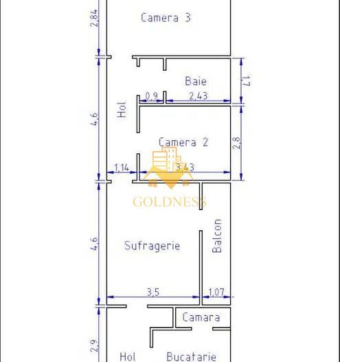 3 camere semidecomandate, balcon, Gheorgheni, Hotel Royal, P-ta Hermes - Poză 18