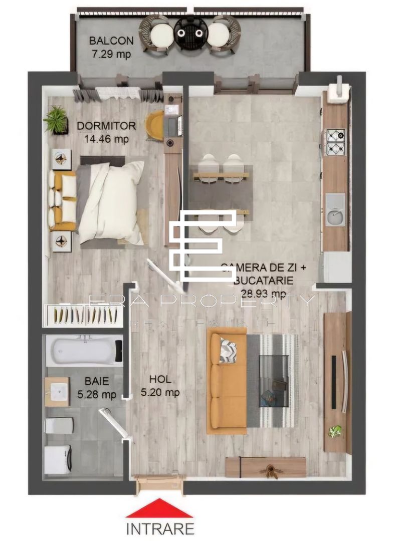 Apartament 2 camere,54mp,  boxa - Selimbar - Schiță 12