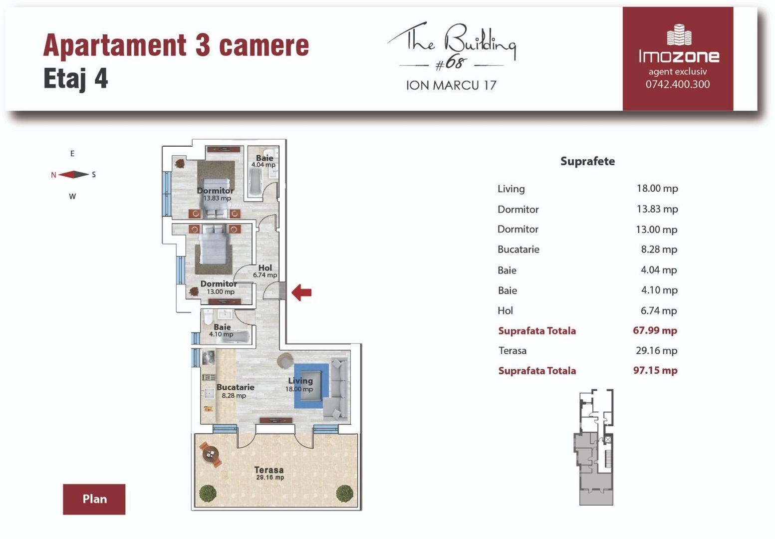3 camere 97 mp utili, etaj 4/5,  Drumul Taberei - Bd Timisoara - Plaza Mall - Poză 1