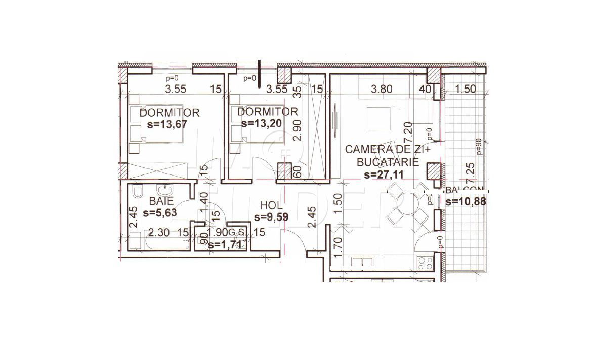 Apartament 3 camere Andrei Muresanu 71 mp utili - Poză 3