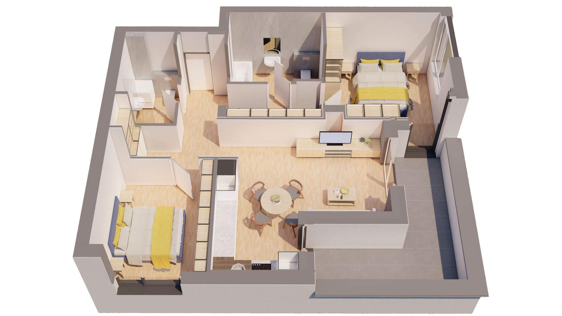 Penthouse NOU 3 camere - ARED LANGA AFI - direct de la dezvoltator - Poză 1