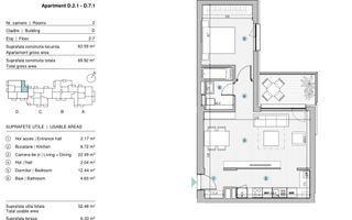 VANZARE APARTAMENT 2 CAMERE | STRAULESTI | 64MP | TERASA | COMPLEX NOU - Poză 20