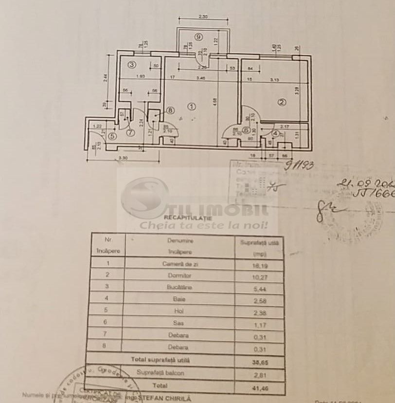 Ap 2 cam, 42 mp,  SD, Zimbru, et 2/4, mobilat si utilat – 90.000 € - Poză 7