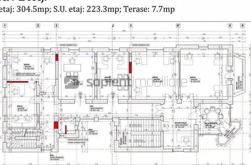 Spațiu de birouri de 734mp de închiriat - Poză 7