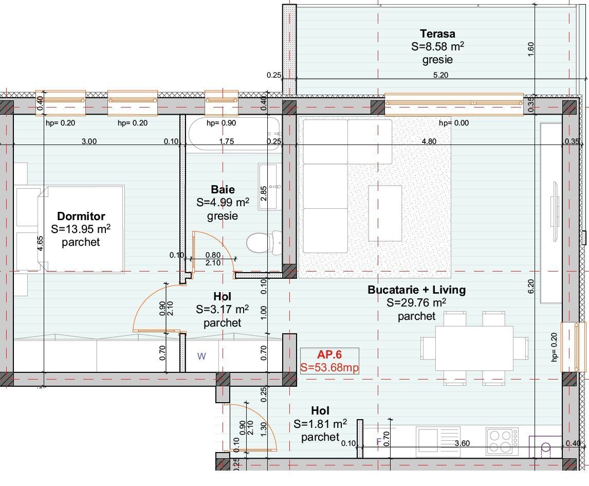 Giroc | Profi-Neptun | Apartamente de 2 si 3 camere cu scara interioara - Poză 6