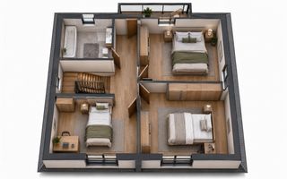 Duplex Premium cu 4 camere în Șelimbăr | 125 mp utili | 215 mp de teren - Schiță 2