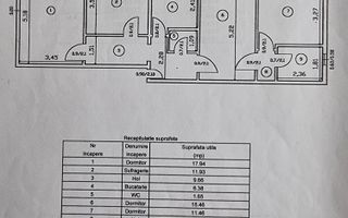 Apartament 4 camere - 80.21 mp - 2 bai - Nicolina - Str. Libertatii ! - Schiță 8