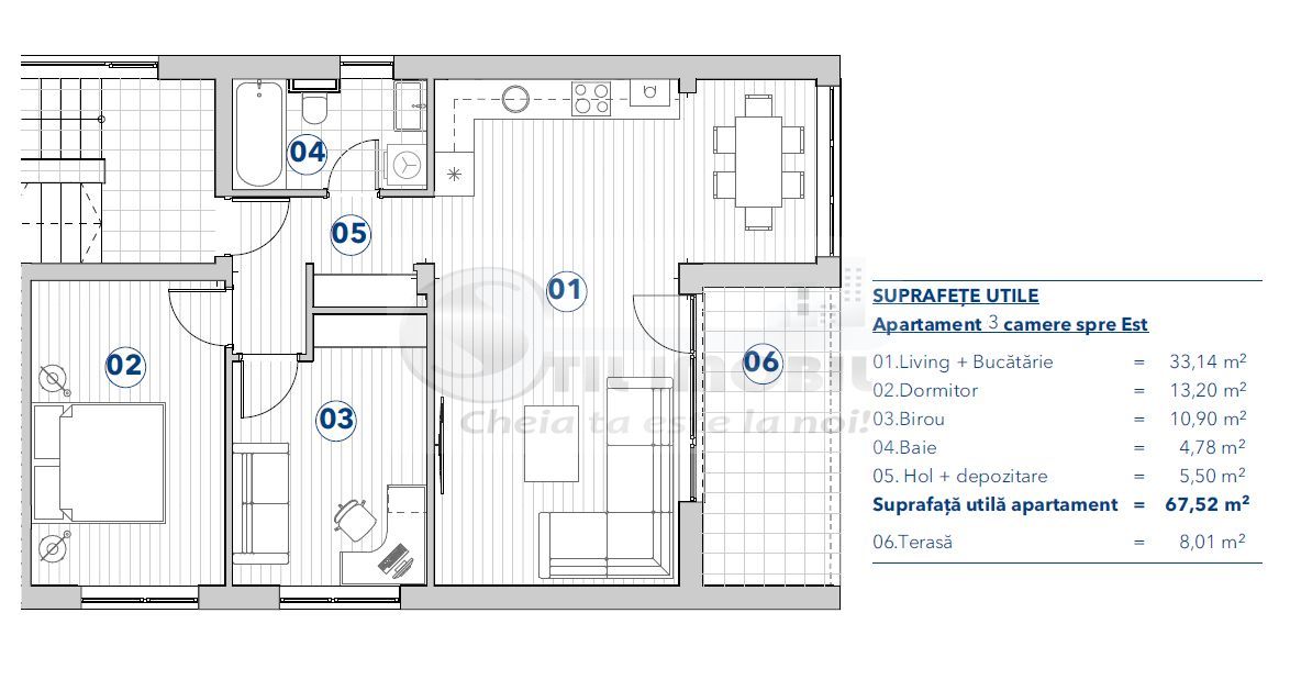 Apartament 3 camere - reper Lac Rediu - 75mp - Poză 1