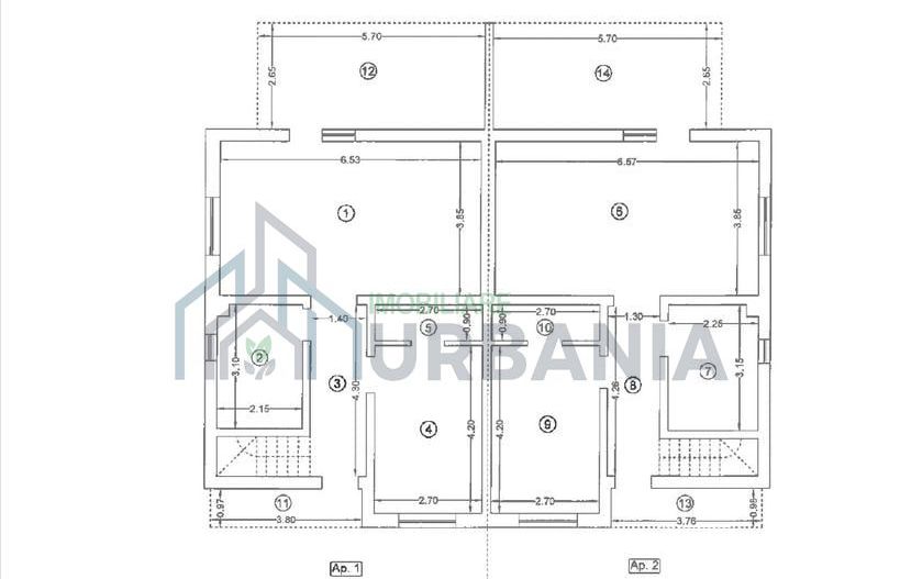 Duplex de vânzare, Miroslava, strada Stadionului, 4 camere, 165.000 EUR - Poză 9