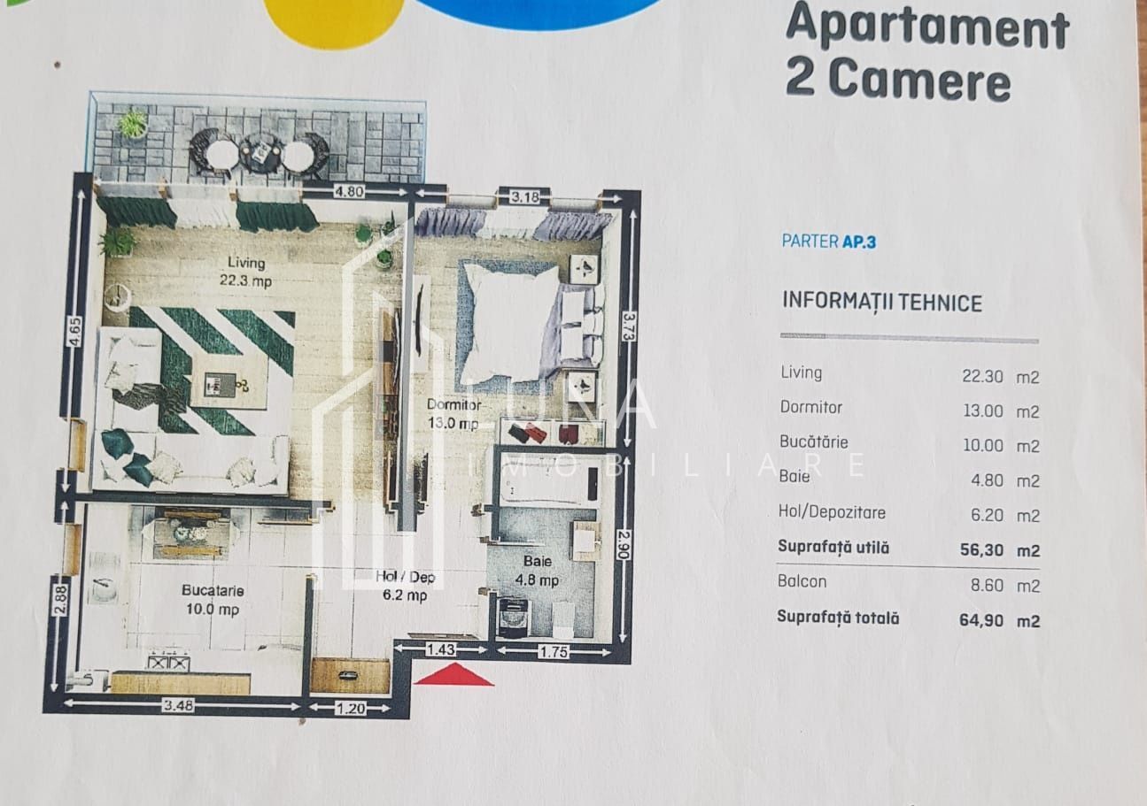 2 Camere Premium | Complex Rezidențial Nou 2022 | Parcare + Boxă - Poză 7