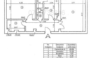 Apartament 2 camere ultracentral // Bulevardul Unirii // vedere Fantani - Schiță 19