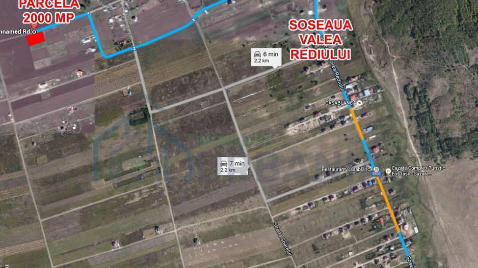 Teren 2079mp 70 E/mp - 4 parcele Rediu/Valea Lupului, platou Beldiman - Poză 1