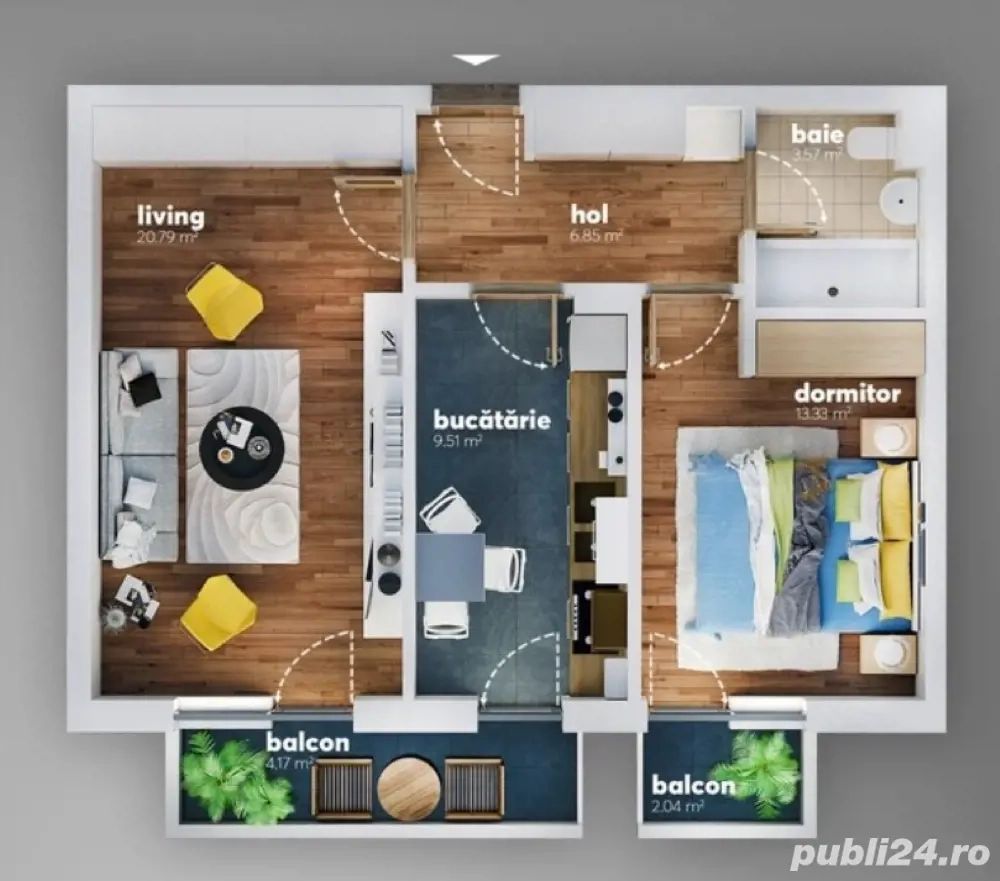 Comision 0 % Apartament 2 camere The Grand Kristal - Poză 9