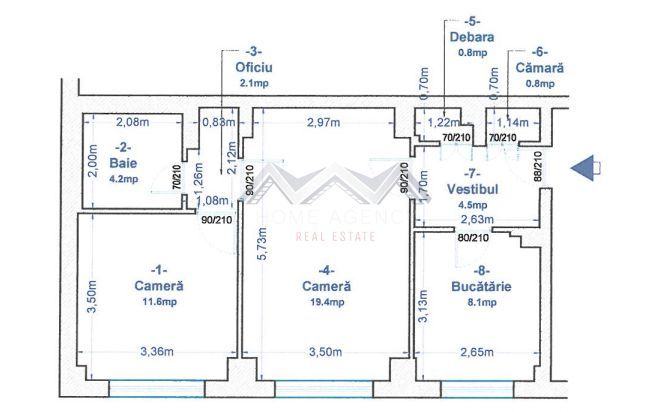 Apartament 2 camere parter Soseaua Pantelimon - Schiță 11