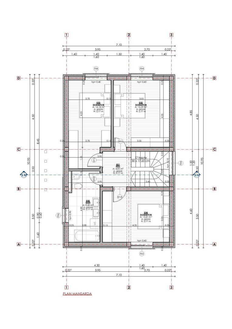 Case individuale în Sânpetru, cu teren 400 mp și toate utilitățile - Schiță 14