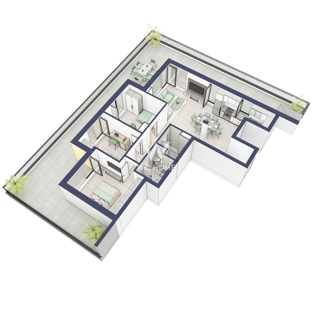 Penthouse terasa 107mp, Sibiu, Turnisor COMISION 0 - Poză 3