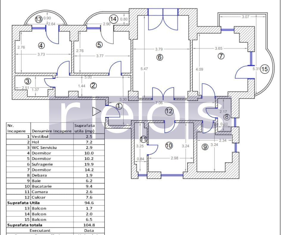 VANZARE 4 CAMERE DECOMANDAT -UNIRII - VEDERE FANTANI - 104mp - Poză 13