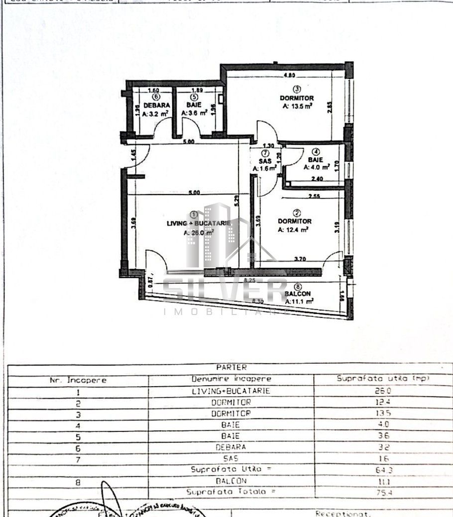Apartament cu 3 camere/64.3mp/parcare subterana. - Poză 3